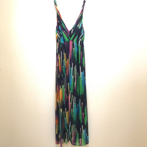 Papaya Maxi Dress Colorful Small Cruise Cocktail Summer - Picture 4 of 8
